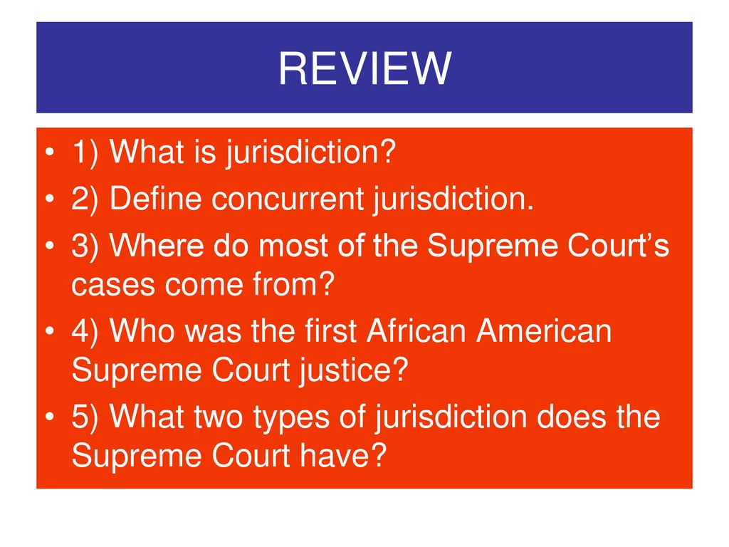 Describe the jurisdiction of the 2024 supreme court